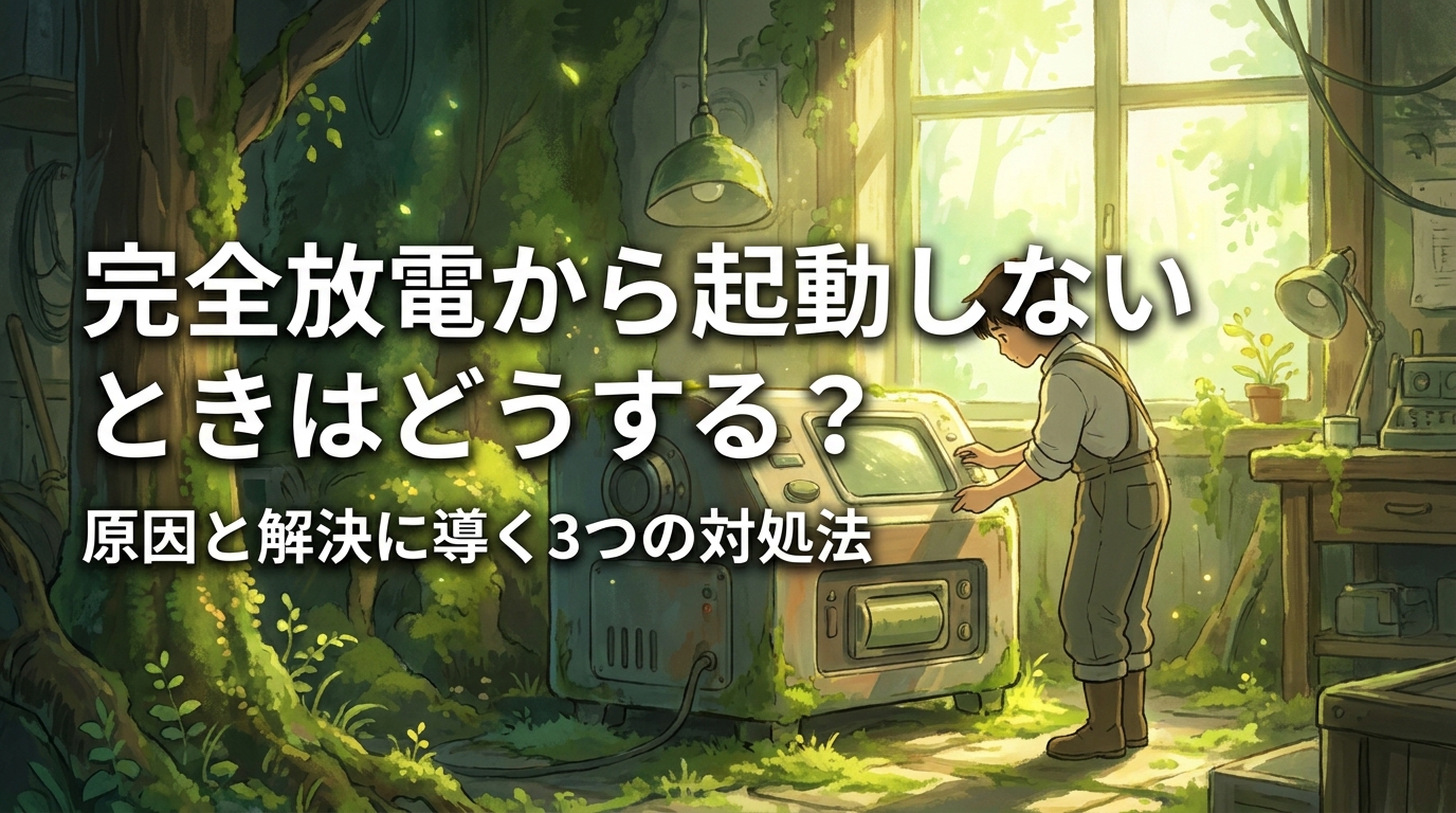完全放電から起動しないときはどうする？原因と解決に導く3つの対処法