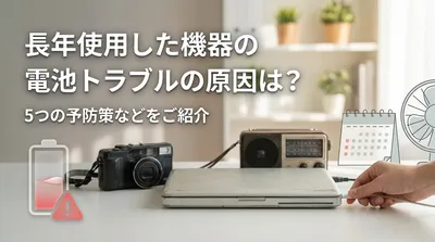 長年使用した機器の電池トラブルの原因は？5つの予防策などをご紹介