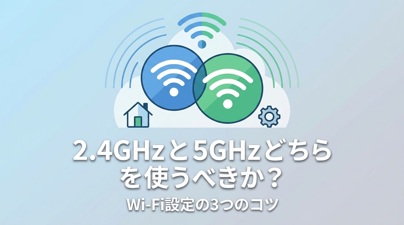 2.4GHz と 5GHz どちら を 使うべきか？Wi-Fi設定の3つのコツ