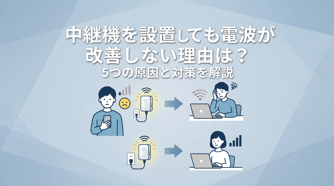 中継機を設置しても電波が改善しない理由は?5つの原因と対策を解説