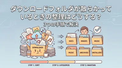 ダウンロードフォルダが散らかっているときの整理はどうする？3つの手順で解決