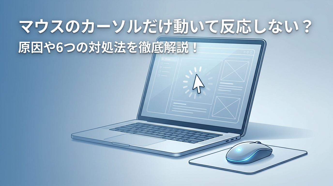 マウスのカーソルだけ動いて反応しない？原因や6つの対処法を徹底解説！
