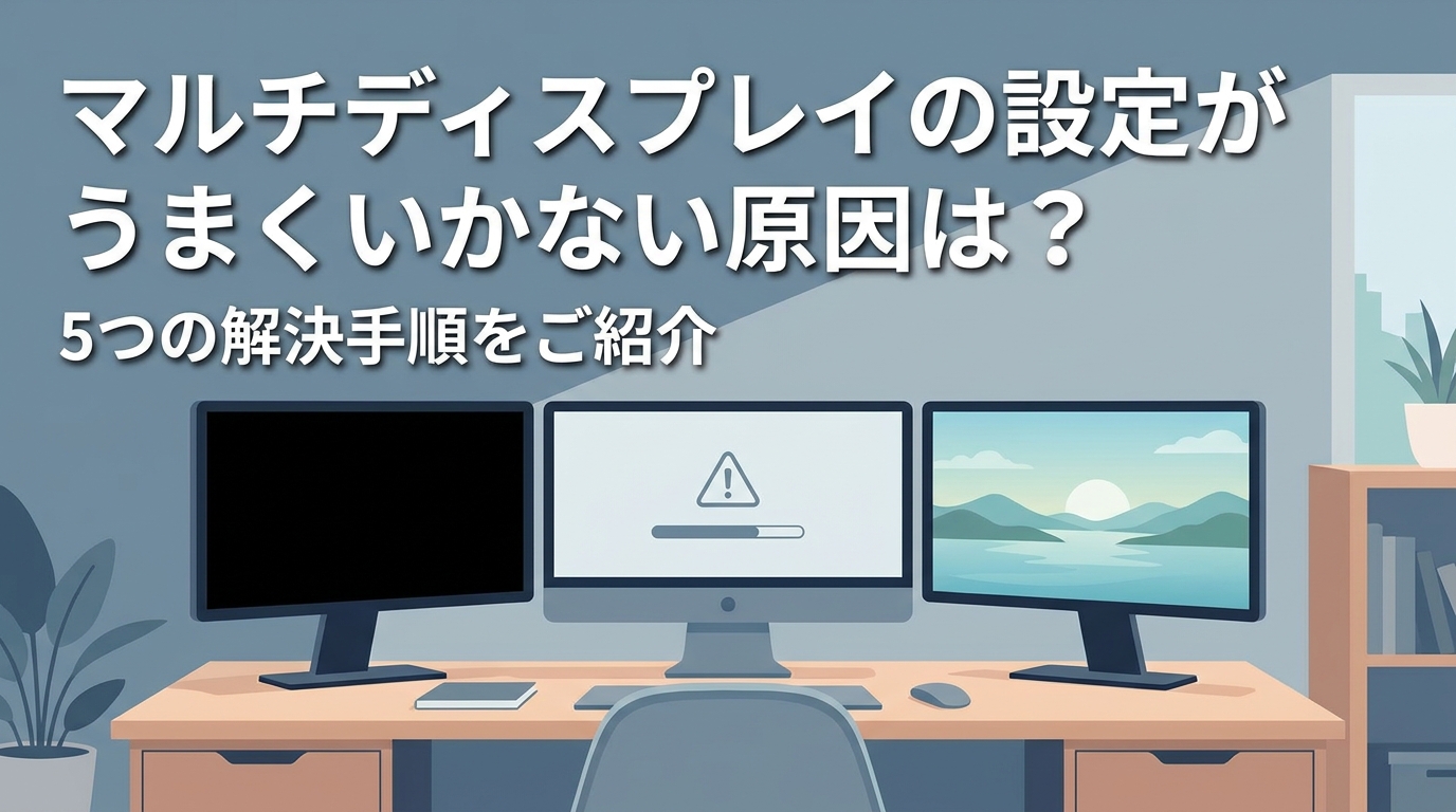 マルチディスプレイの設定がうまくいかない原因は？5つの解決手順をご紹介