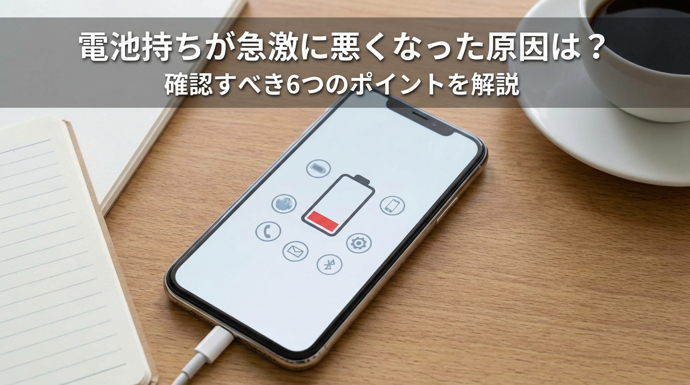 電池持ちが急激に悪くなった原因は？確認すべき6つのポイントを解説