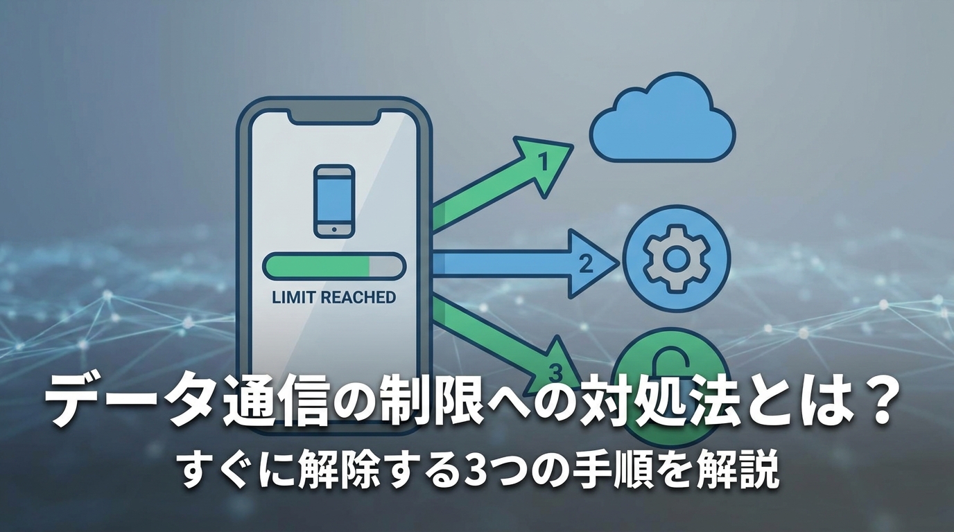データ通信の制限への対処法とは？すぐに解除する3つの手順を解説