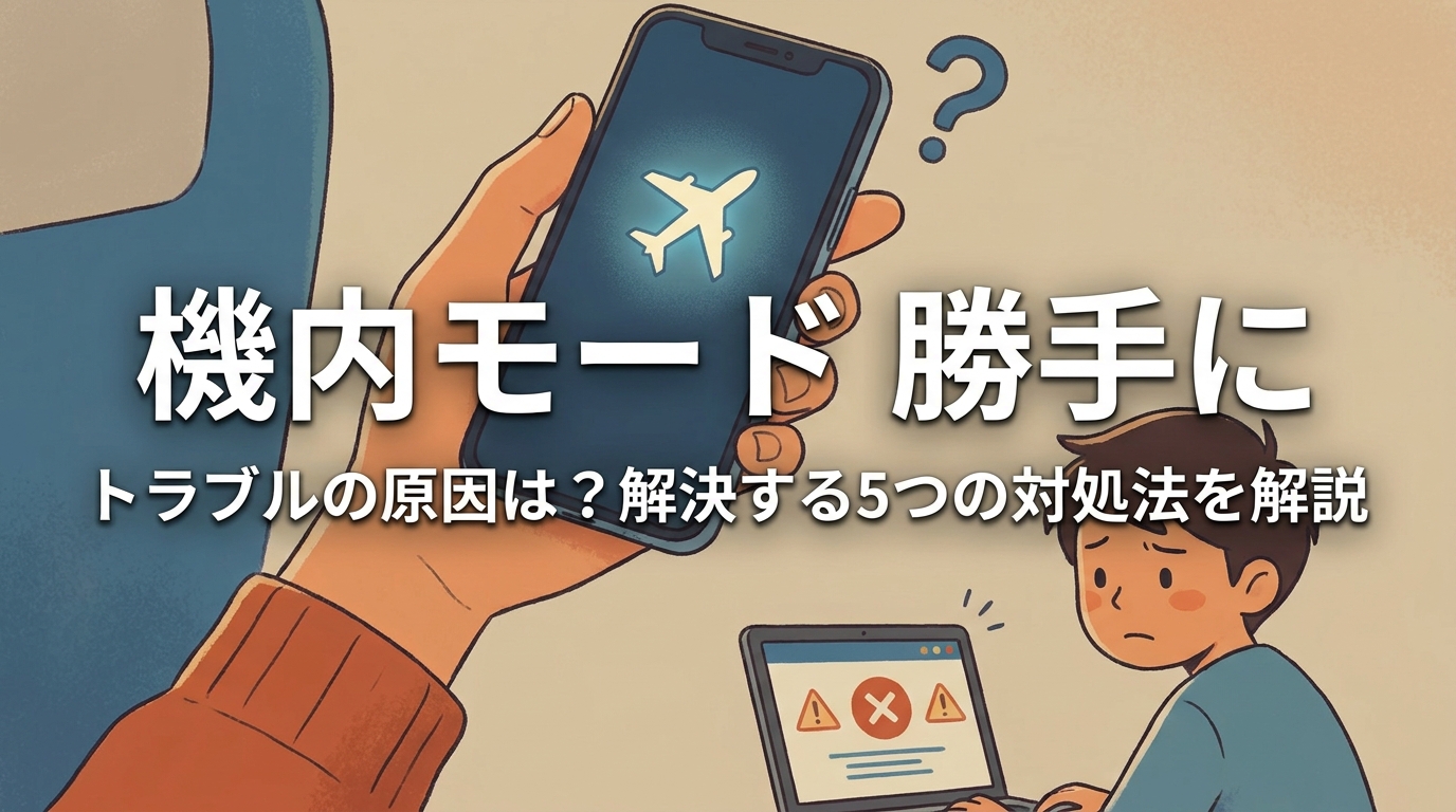 機内モード 勝手に トラブルの原因は？解決する5つの対処法を解説