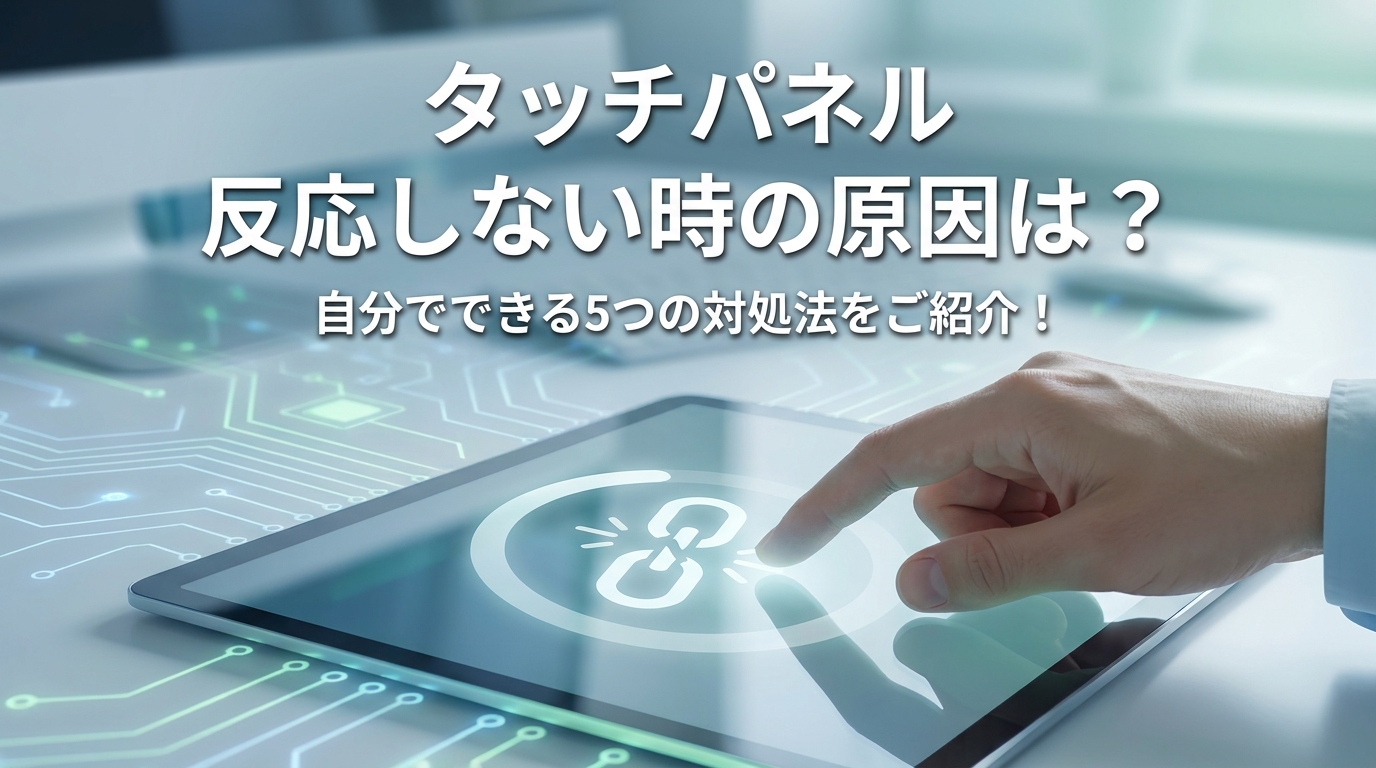 タッチパネル 反応しない時の原因は?自分でできる5つの対処法をご紹介!