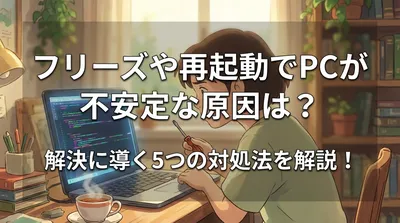 フリーズや再起動でPCが不安定な原因は？解決に導く5つの対処法を解説！