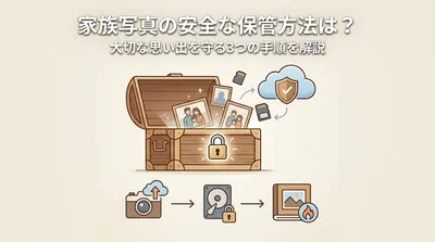 家族写真の安全な保管方法は？大切な思い出を守る3つの手順を解説