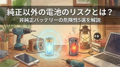 純正以外の電池のリスクとは？非純正バッテリーの危険性5選を解説