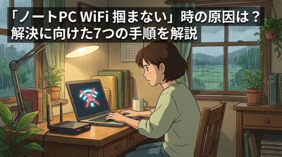 「ノートPC WiFi 掴まない」時の原因は？解決に向けた7つの手順を解説