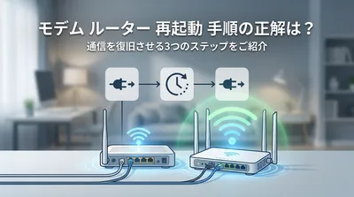 モデム ルーター 再起動 手順の正解は？通信を復旧させる3つのステップをご紹介