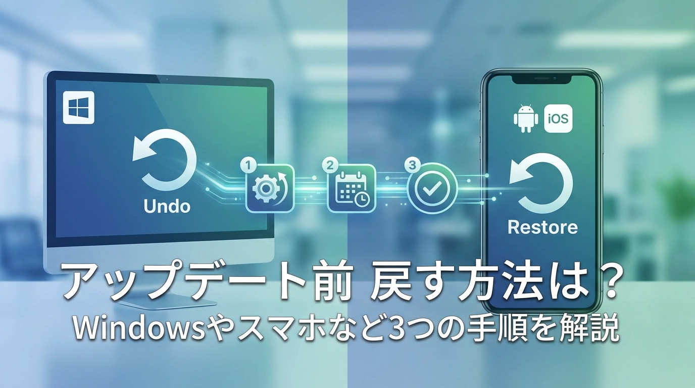 アップデート前 戻す方法は？Windowsやスマホなど3つの手順を解説
