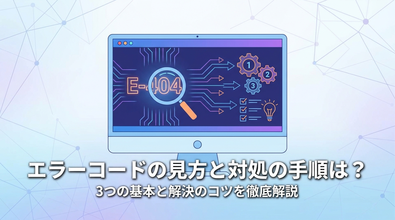 エラーコードの見方と対処の手順は？3つの基本と解決のコツを徹底解説