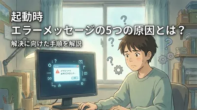 起動時 エラーメッセージの5つの原因とは？解決に向けた手順を解説