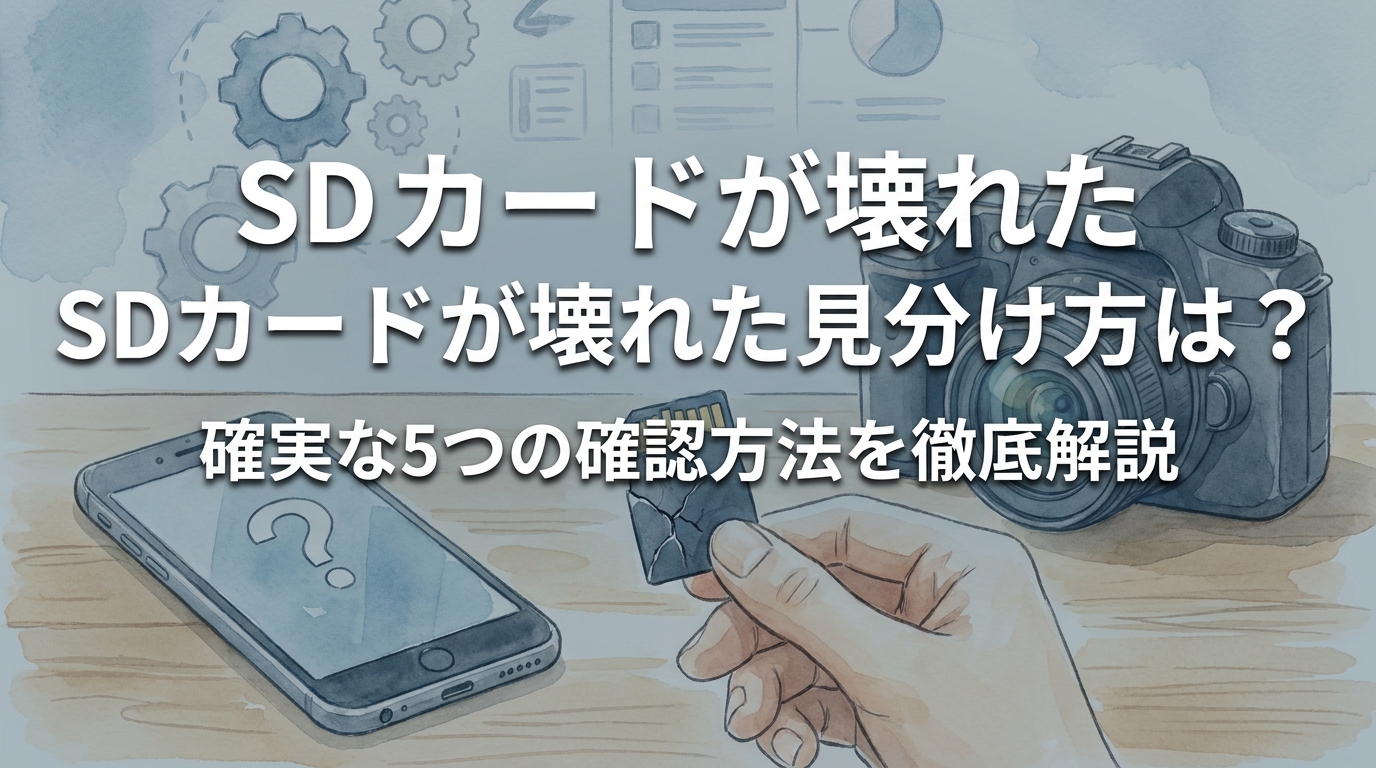 SDカードが壊れた見分け方は？確実な5つの確認方法を徹底解説