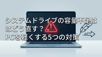システムドライブの容量不足はどう直す？PCを軽くする5つの対策
